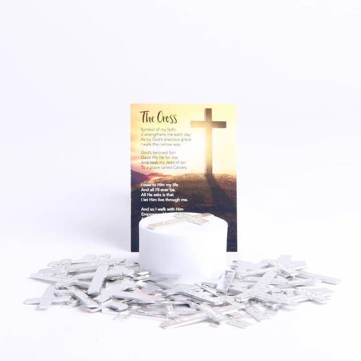 Swanson Christian Products - Wholesale Keepsake Coin/Token - Pocket Cross I Can Do All Things Silver Pk200