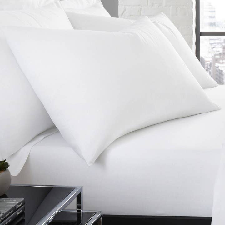 UW Home - Wholesale Bedding Pillowcase/Sham - Plain Dye Pair of Housewife Pillowcases by Serene in White
