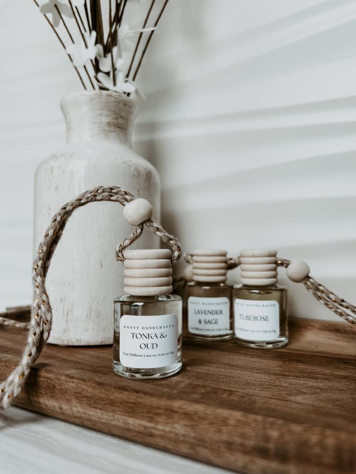 Tonka & Oud - Diffuseur de Voiture pour la vente par Savvy Handcrafts