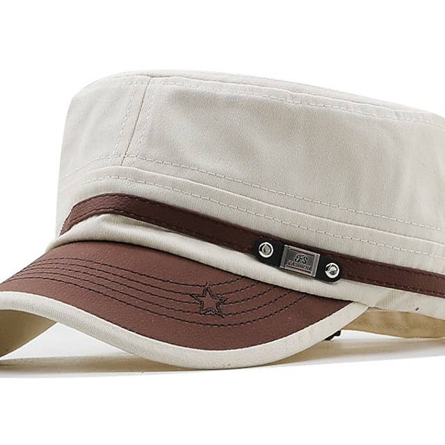 Men's Military Cap Cadet Hat Black Army Green Cotton Pure Color Daily Stylish Street Dailywear Color Block Portable and other Purchase Wholesale army hats. Free Returns & Net 60 Terms on Faire trending on Faire.