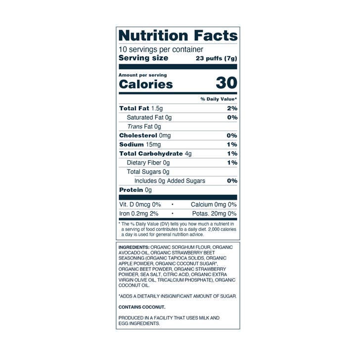 LesserEvil - Wholesale Puffed Snack - Lil' Puffs Star-Berry Beet, 2.5oz