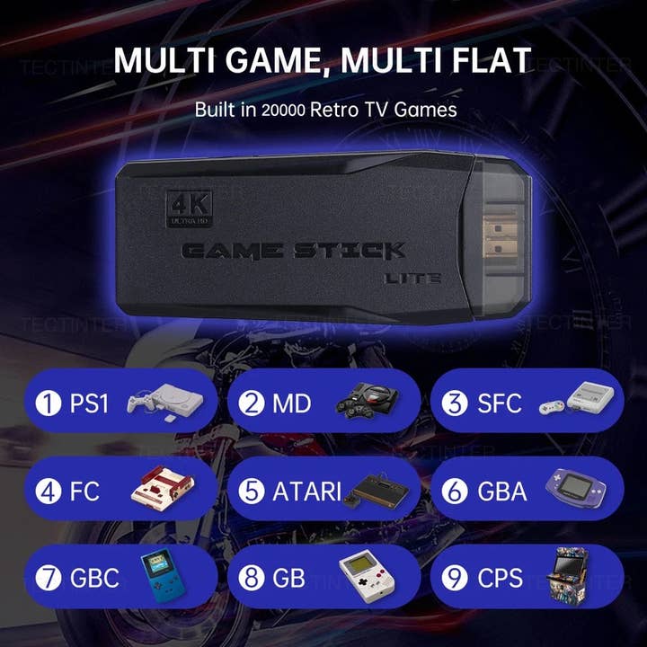 Nice Stuff Sales - Wholesale Electronic Toy - Kids & Baby - Console with 20.000 retro games and 2 wireless controls