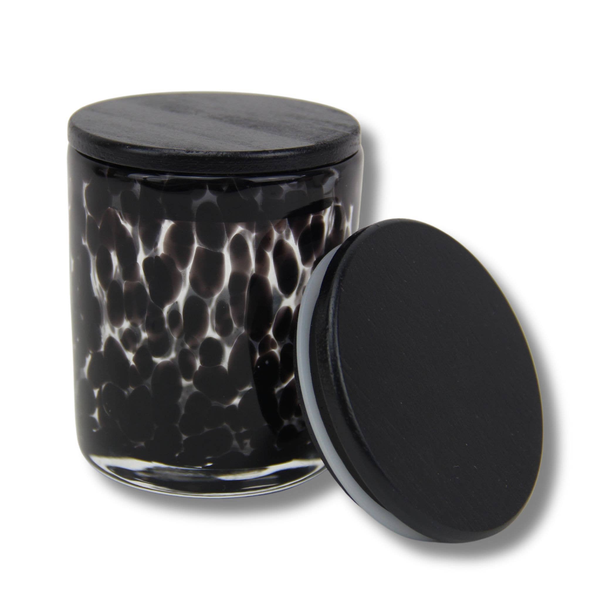 Antwerp Luxury candle supplies - Vente Pots - Couvercle en bois noir petit Vogue – Joint en silicone1