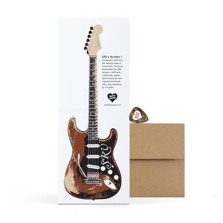 Famous Guitar Series — Stevie Ray Vaughan for wholesale by Sweet Bippy Press