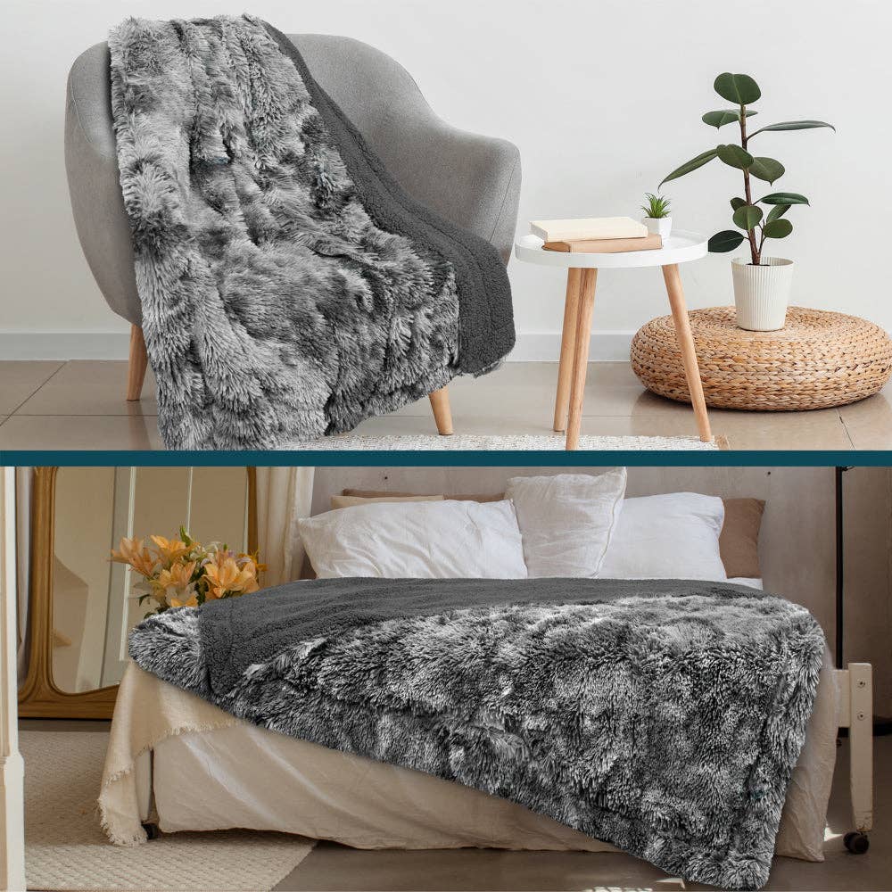 Pavilia - Wholesale Decoratiedeken - Pluche Sherpa Plaid van Imitatiebont30