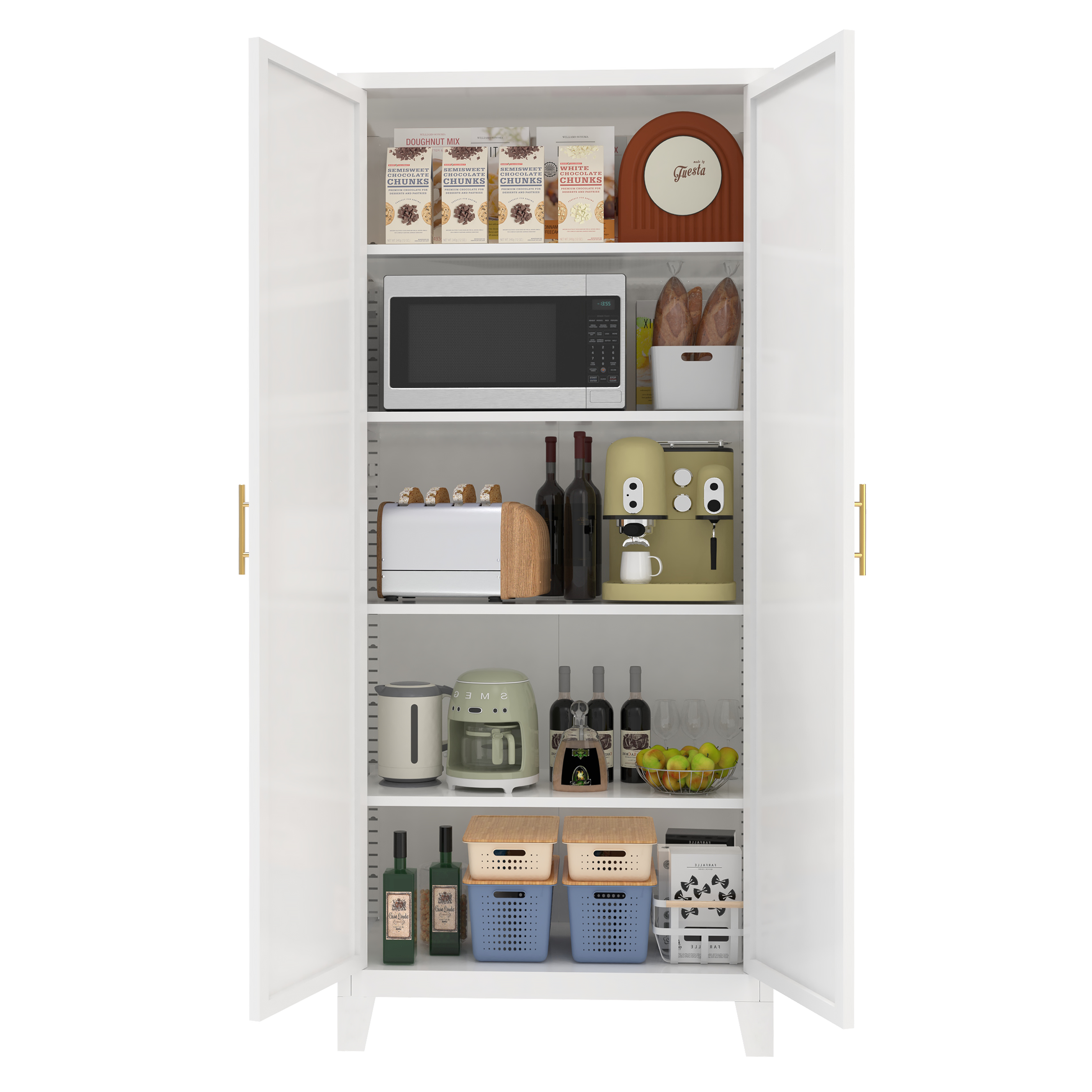 HOMYCASA DESIGN INC - Vente Armoire - Armoire de rangement Shapely Doors avec étagères réglables6