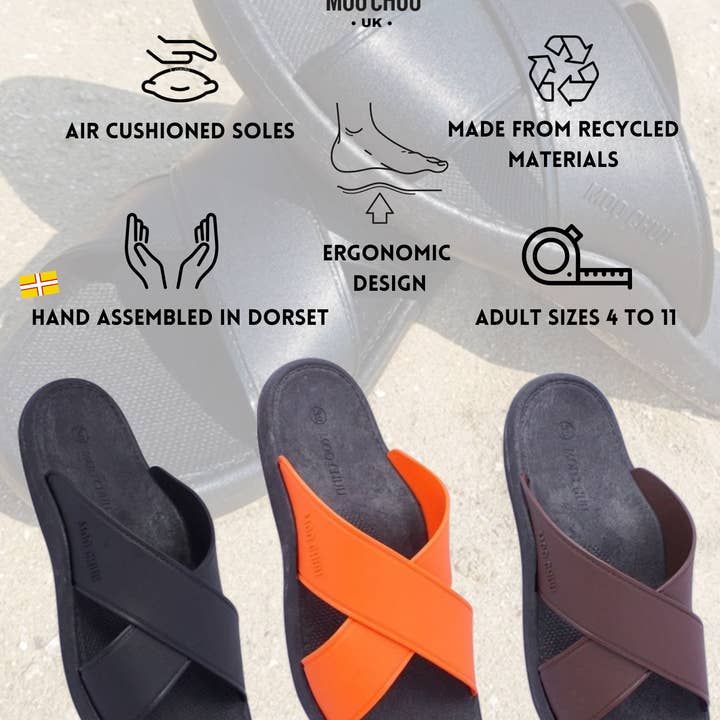 MOO CHUU UK - Vente Sandales – femme - Sandale ERGO Unisexe - Choisissez Votre Propre Combinaison de Couleurs - Éco2