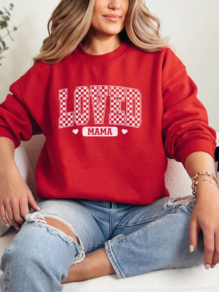 Rutig Älskad Mamma Tröja för wholesale av CMD Wholesale
