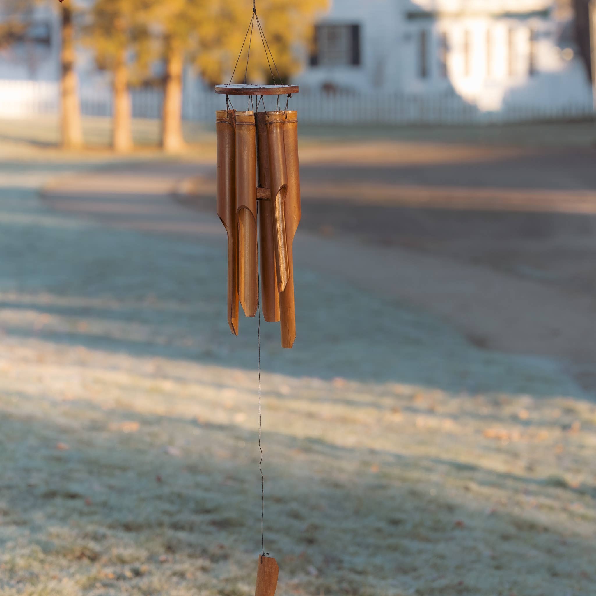 Cohasset Gifts - Wholesale Wind Chime - Med Simple Flat Top Bamboo Wind Chime1