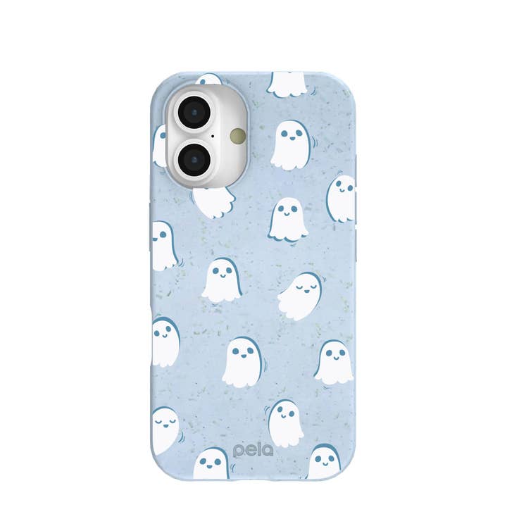 Powder Blue Ghostly iPhone 16 Case for wholesale by Open Mind Developments Corporation