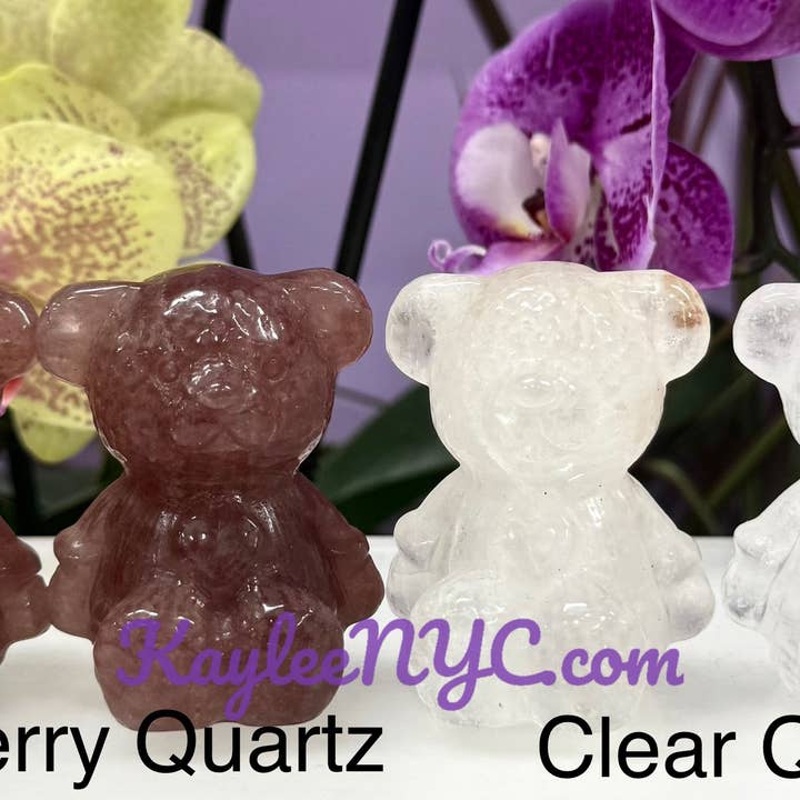 KayleeNYC - Wholesale Spiritual Stone/Crystal - 6cm Natural Crystal Teddy Bears Healing Energy