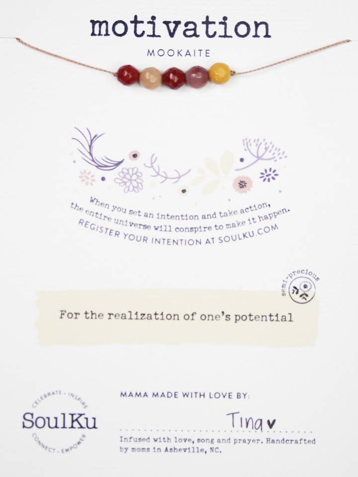 Mookaite Intention Necklace for Motivation for wholesale by SoulKu
