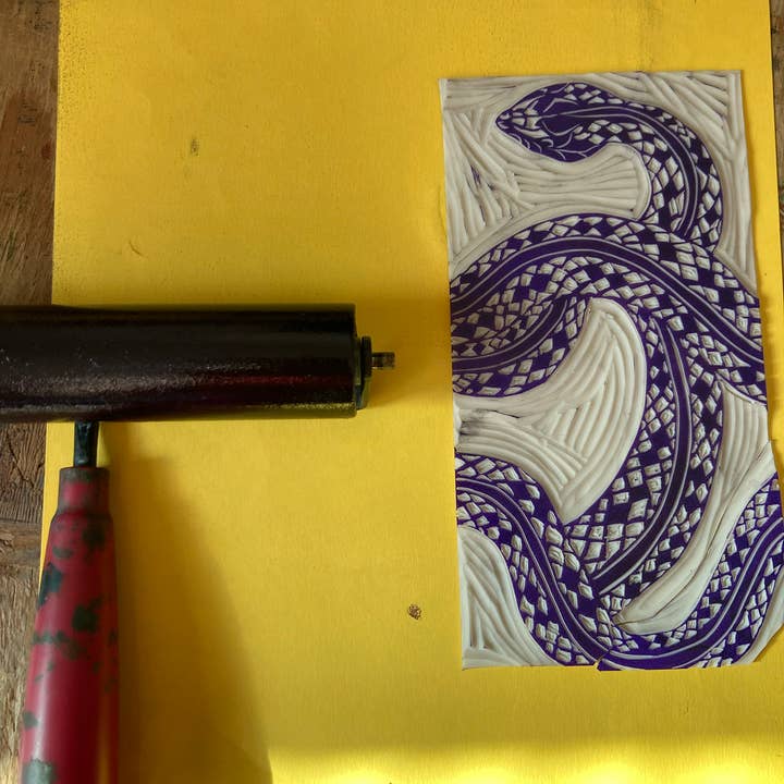 Kathie Studio - Wholesale Envelopes - Snake Blockprinted Lunar New Year Red Envelope6