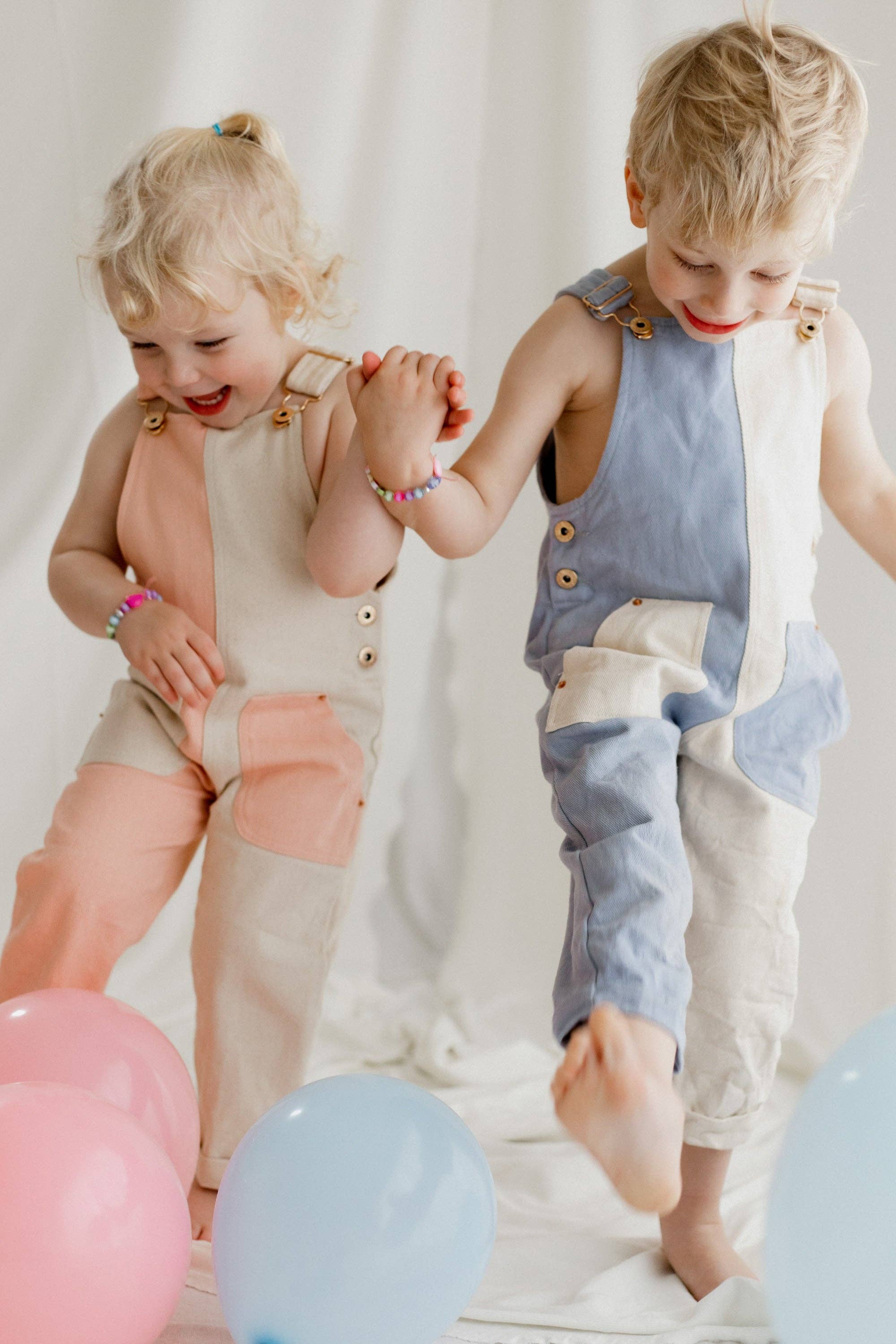 With Love for Kids - Wholesale Overalls - Baby - Hudson Denim Overalls - SPLIT BLUSH3