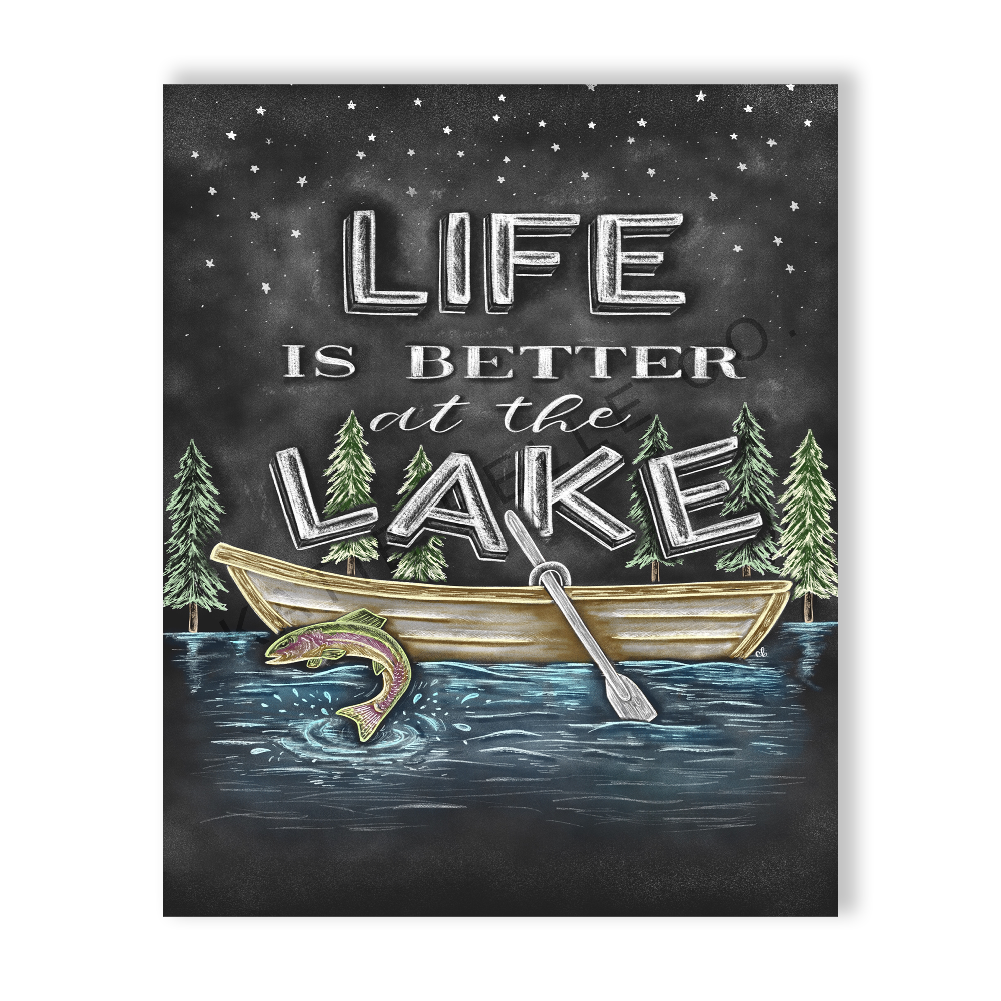Katie Belle Co. - Wholesale Art Print - Lake Life / Outdoor Lovers  / Summer Decor / Fall Decor2