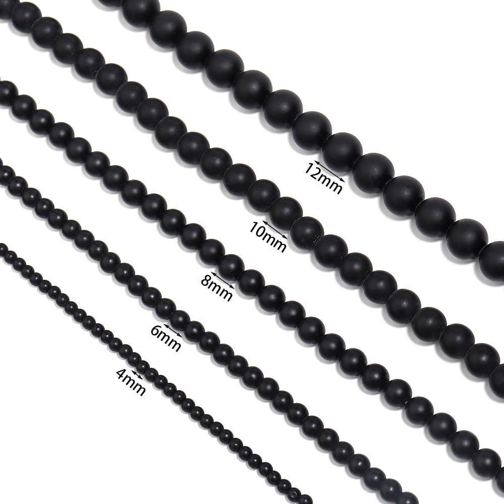 Ole – wholesale Pärlarmband – Svart onyxsten stretcharmband B1875-4MM5