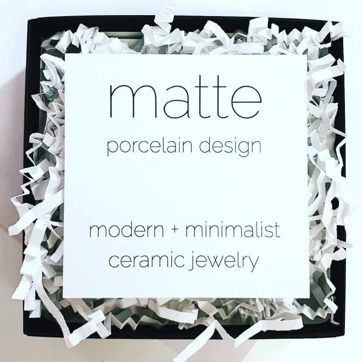 matte porcelain - Wholesale Dangle Earrings - the SIMPLICITY drop | porcelain + stoneware2
