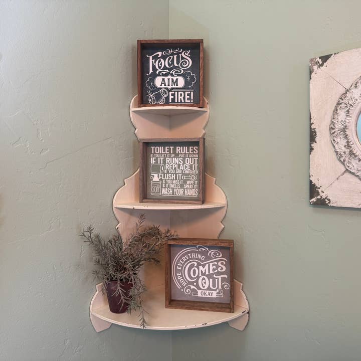 Hangout Home - Venta al por mayor Carteles de baño - Cartel divertido para baño, diseño de reglas de baño, pequeño letrero4