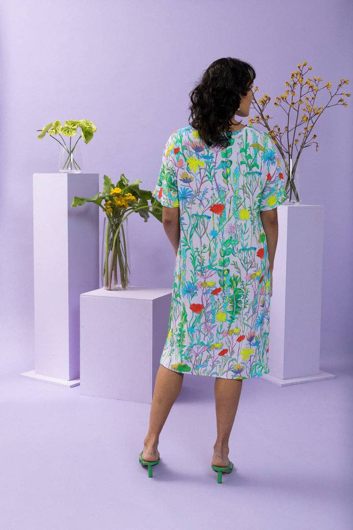 Tara Whalley - Wholesale Dress - Women's - Highlands Floral Lilac Long T-Dress2