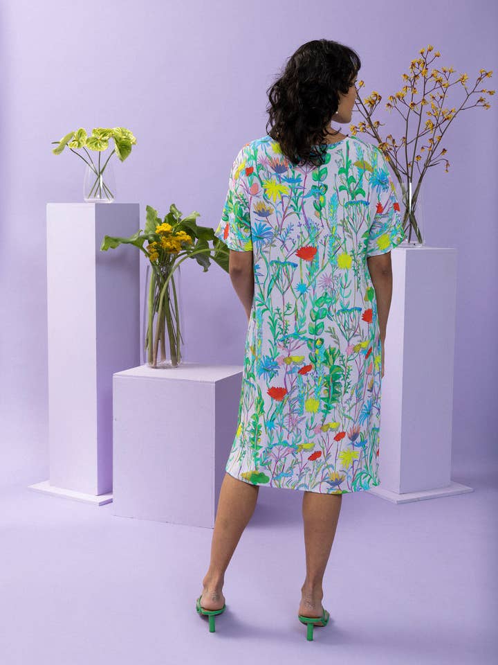 Tara Whalley - Wholesale Dress - Women's - Highlands Floral Lilac Long T-Dress2