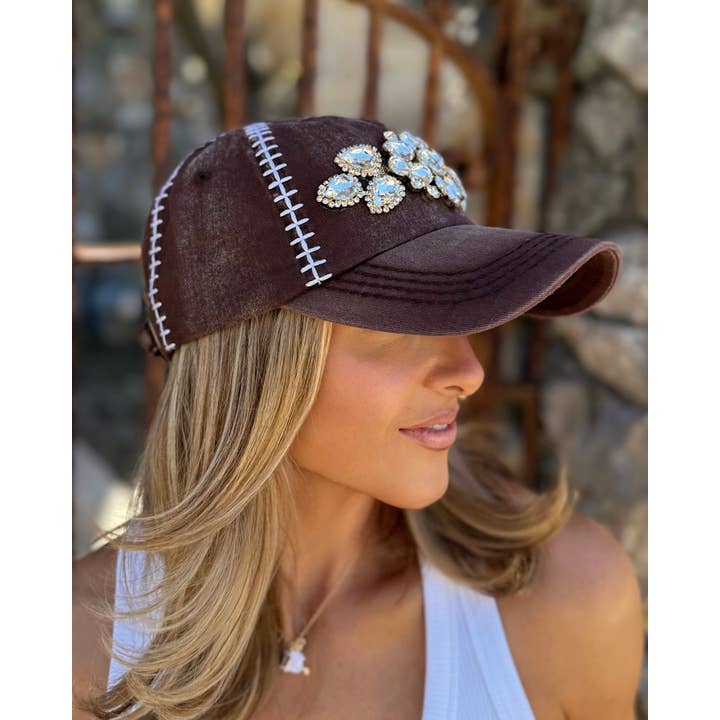 Live Love Gameday® - Wholesale Baseball Cap - Women's - Crystal Football-Stitched Cap