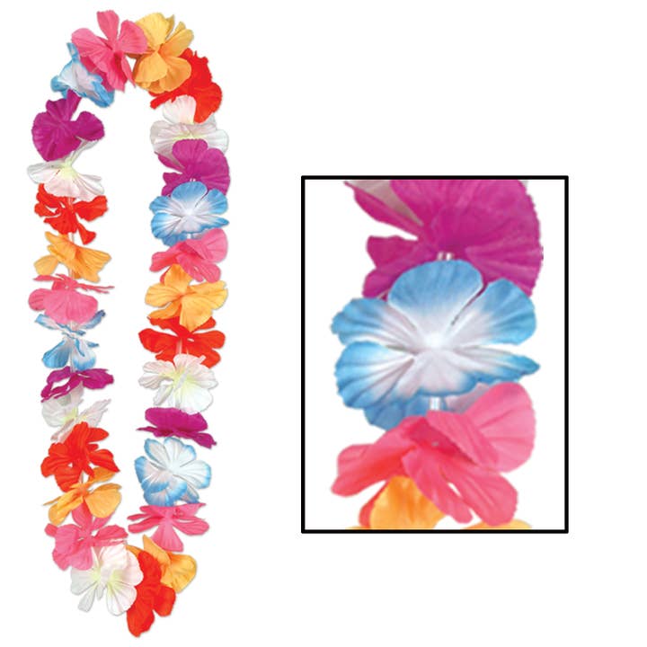 Beistle - Wholesale Costume - Unisex - Silk 'N Petals Parti-Color Lei