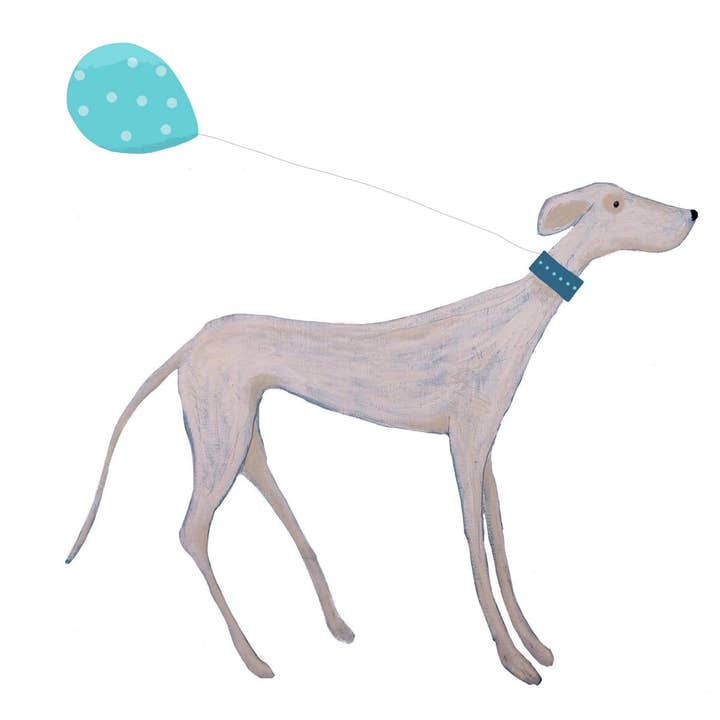 Hound with Balloon A4 zonder ingelijste prints voor wholesale door Print Circus