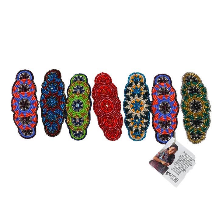 Lumily - Wholesale Barrette - Women's - Andrea Seed Bead Hair Barrette - Guatemala1