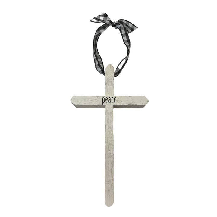 Joshua Jar – Großhandel Verzierung – Christbaumschmuck Friedenskreuz, rustikal