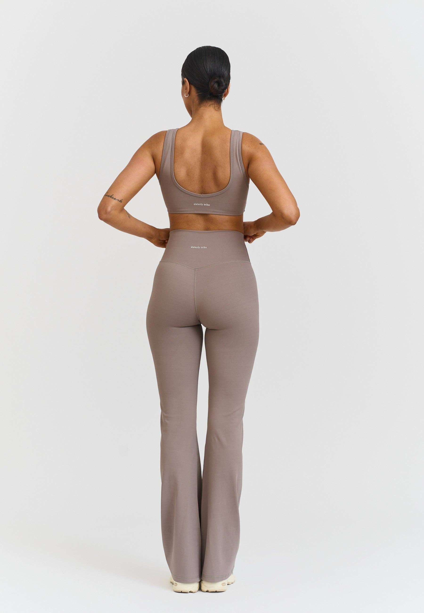 Sisterly Tribe - Wholesale Athletic/Lounge Leggings - Women's - Softsculpt Flared Leggings - Clay1