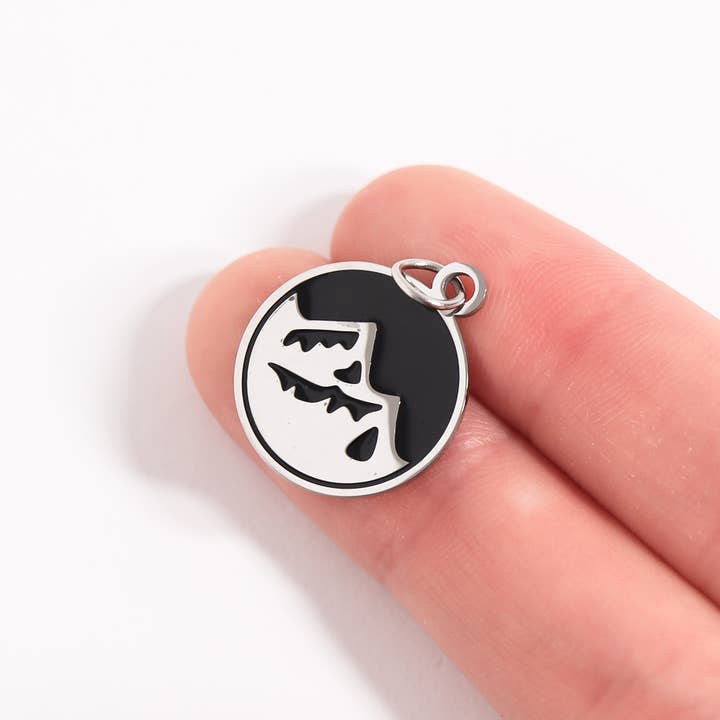 WJW - Wholesale Individual Charm/Pendant - 18K Gold PVD Stainless Steel Earth, Fire, Water, & Air Element Pendant3