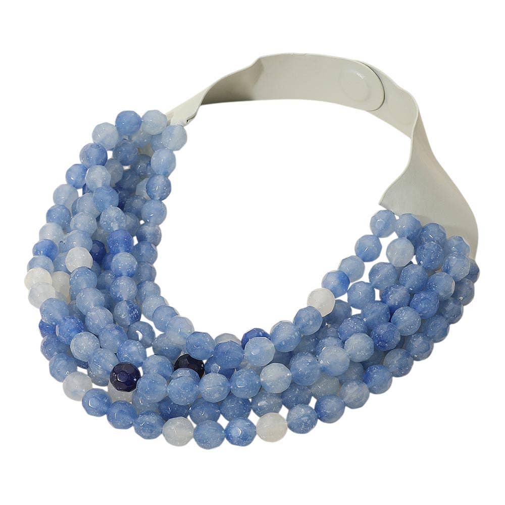 Madeline Love – wholesale Beaded/pearl necklace – Chunky Multi-Strand Beaded Necklace with Magnetic Clasp6