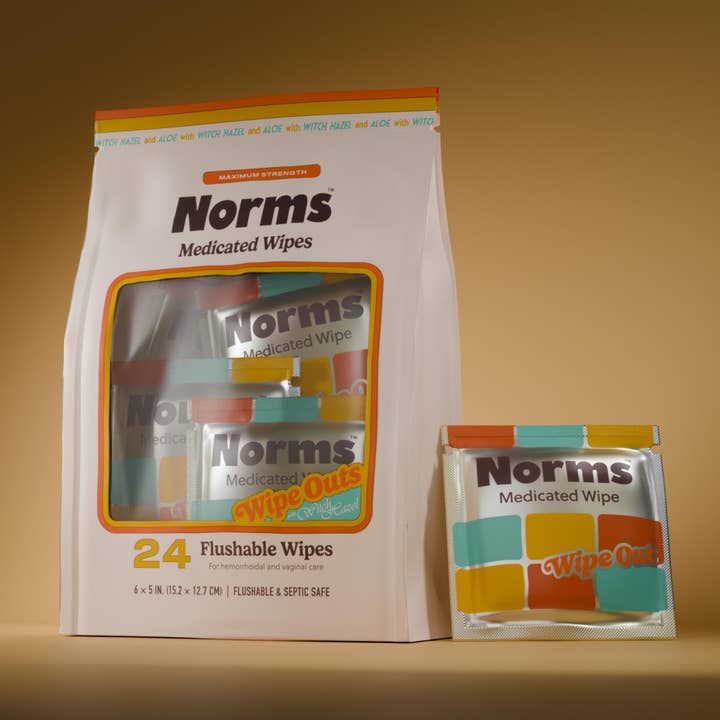 Hemorrhoid Wipes, 24 Individually Wrapped Witch Hazel Wipes for wholesale by Norms