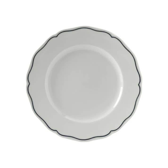 Handpainted Scalloped Ceramic Plate, 10.5" for wholesale by Tuxton Home
