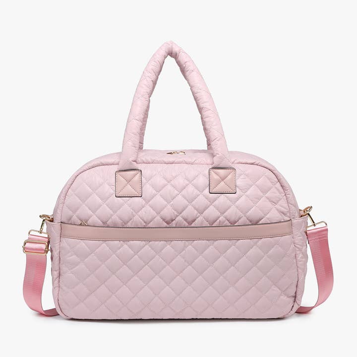 Jen & Co. - Wholesale Weekender Bag - Women's - M2401 Mills Quilted Nylon Weekender Bag2