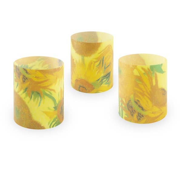 MUSEUM WEBSHOP - Vente Bougeoirs - Ensemble de 3 abat-jour pour bougies, tournesols, Van Gogh1