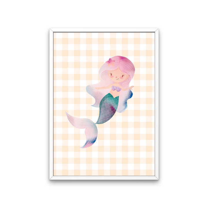 Fairy Bread Designs - Wholesale Art print – Kids & baby - Pastel Mermaid Art Print Set2