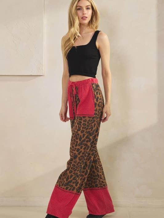 HEIMISH - Wholesale Pants - Women's - EP6878-10 ANIMAL URBAN RIBBED CASUAL PANTS6