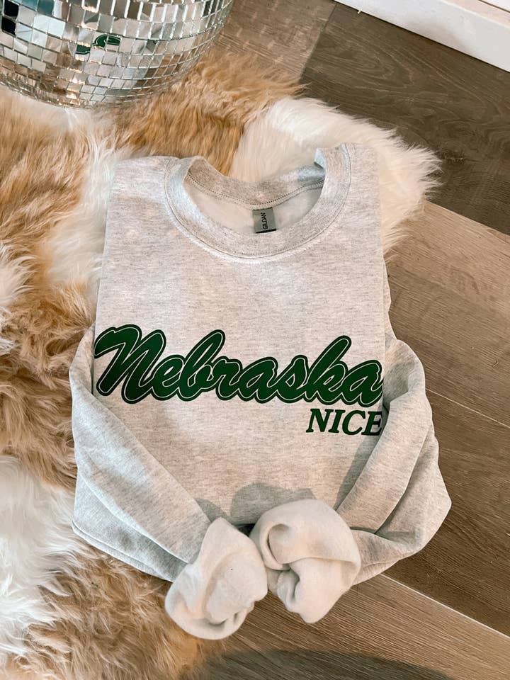 Nebraska Nice Crew Neck for wholesale by 402threads
