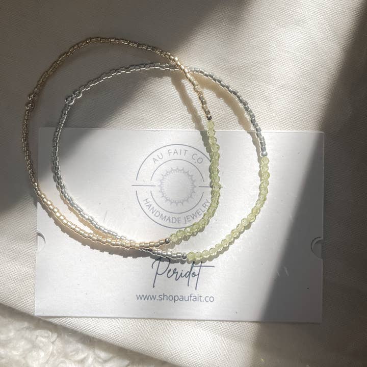 Peridot Armband - Augusti Birthstone för wholesale av Au Fait Co
