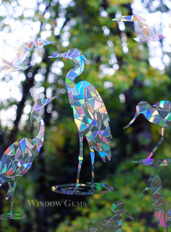 Window Gems - Wholesale Suncatcher - Shore Birds Window Clings - Prismatic Bird Strike Deterrent2