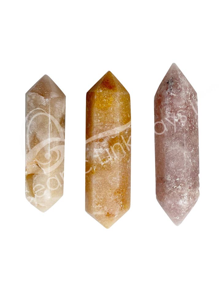 PUNTA - AMETISTA, ROSA CON DOPPIA TERMINAZIONE 2-3" per la vendita all'ingrosso da parte di Oceanic Linkways Inc