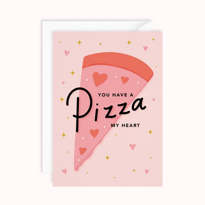 You Have A Pizza My Heart | Carte d'anniversaire | Saint-Valentin pour la vente par Dani White Design