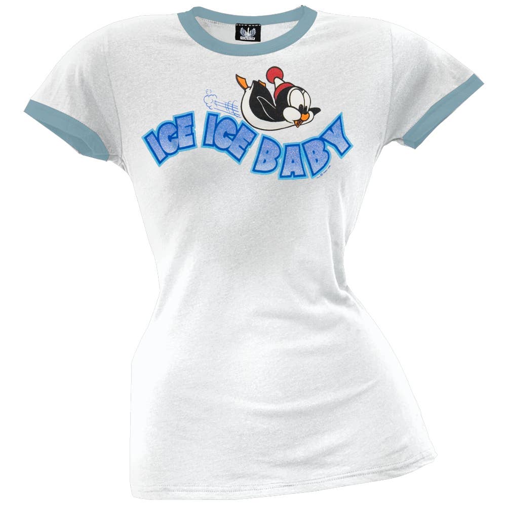 Official Store - Wholesale Screen Printed T-Shirt - Women's - Ice Ice Baby - Chilly Willy Women's Juniors T Shirt0
