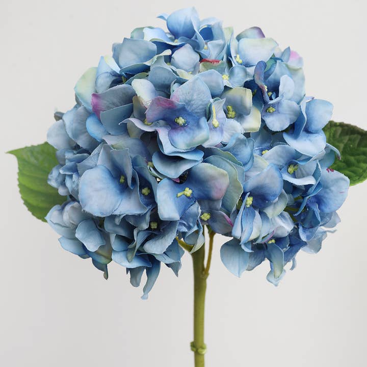 Prestige Botanicals – wholesale Artificial flowers – Real Touch Blue Hydrangea 18”2