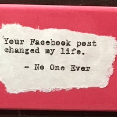 Handgefertigter Kühlschrankmagnet mit inspirierendem Zitat für den Großhandel von StuckOnU Art