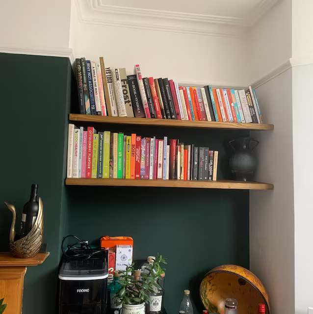 Steel Wood Avenue - Wholesale Wall Mounted Shelf - Rustic Extra Deep Floating Shelf with Hidden Brackets - 44cm x 3.4cm1