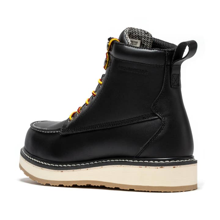 Rock Rooster Footwear - Wholesale Boots - Unisex - ROCKROOSTER Trinidad Men's 6 inch Black Steel Toe Wedge Work Boots SAP23011