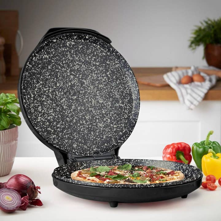 Misterchef - Venta al por mayor Electrodomésticos - MisterChef Pizzera con Placas de Cerámica Negra4