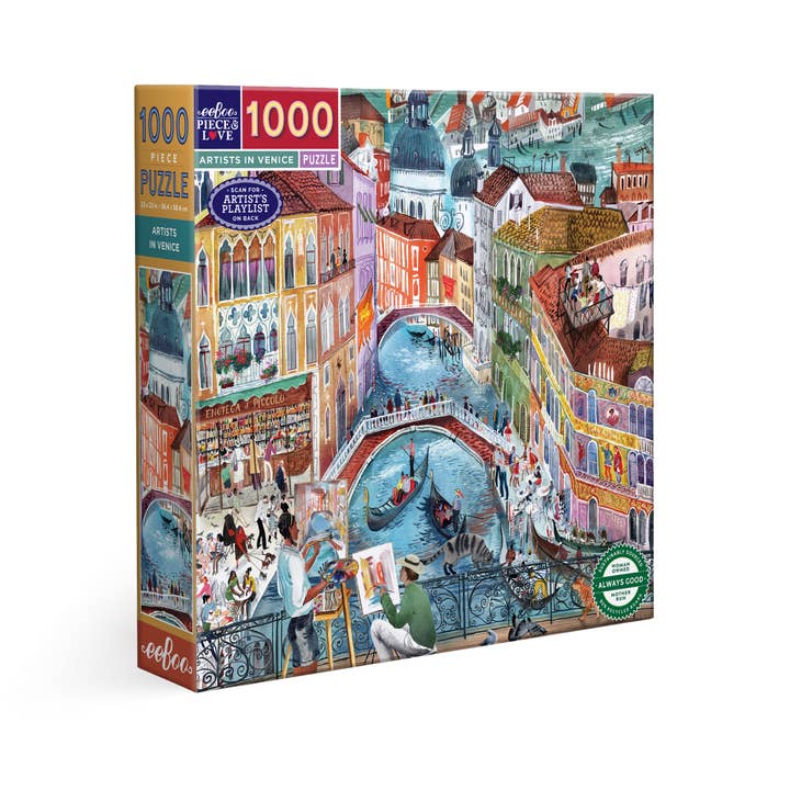 Artists in Venice 1000 Piece Puzzle for wholesale by eeBoo
